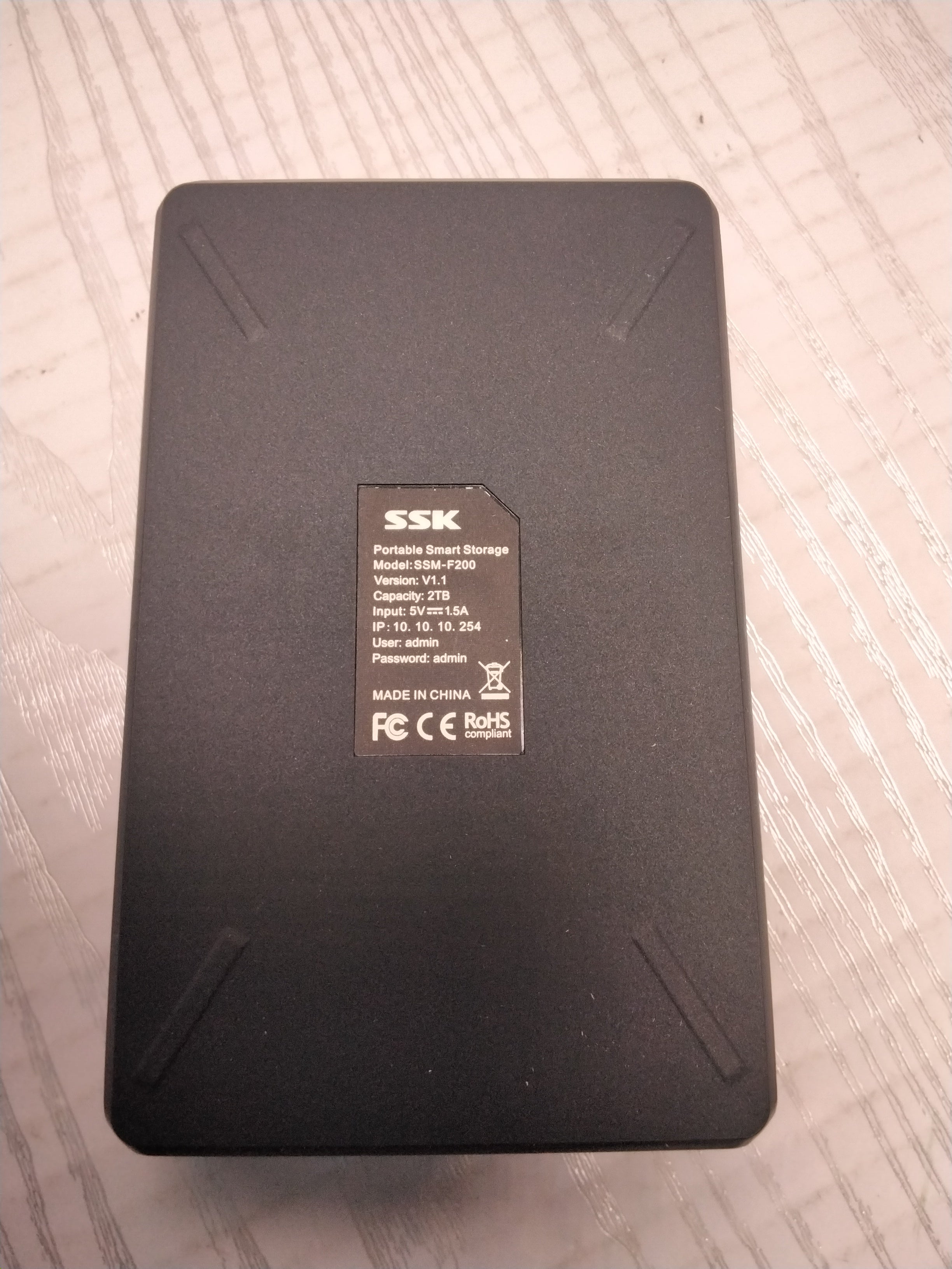 SSK 2TB Portable NAS External Wireless Hard Drive with Own Wi-Fi Hotspot (7881548300526)